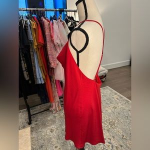 T J D Bright Red slip dress